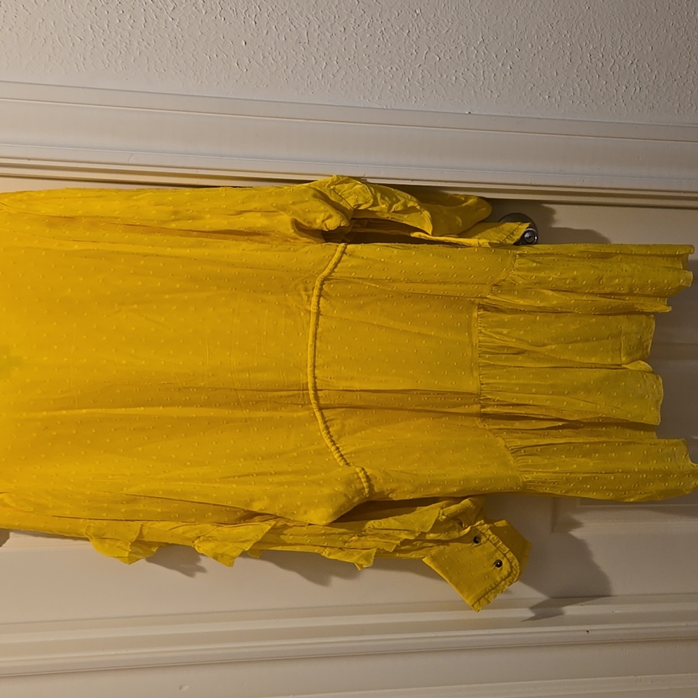 FARM Rio Sunflower Yellow Ruffle Mini Dress - Picture 6 of 6